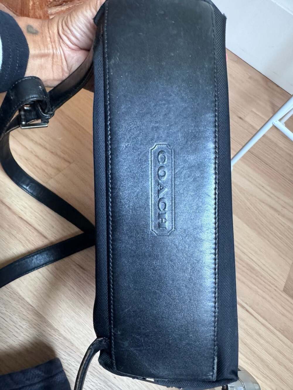 Vintage Coach Black Nylon Leather Trim Mini Backpack Bag No. 9K-7404 Y2K - Picture 5 of 10